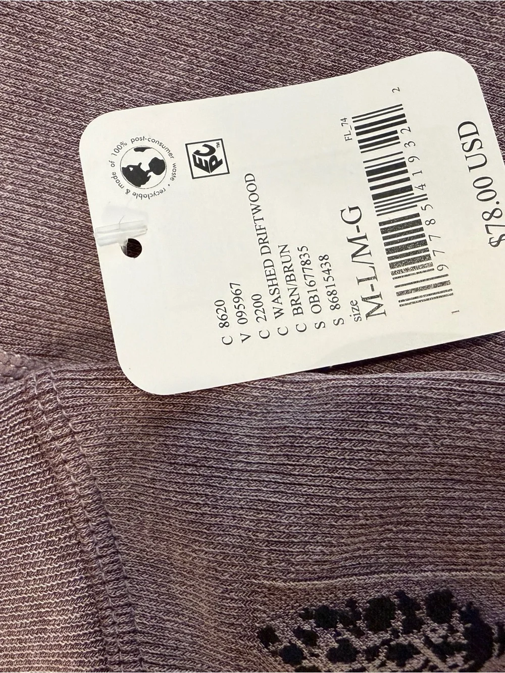 Free People Ribbed Leggings in Dusty Plum